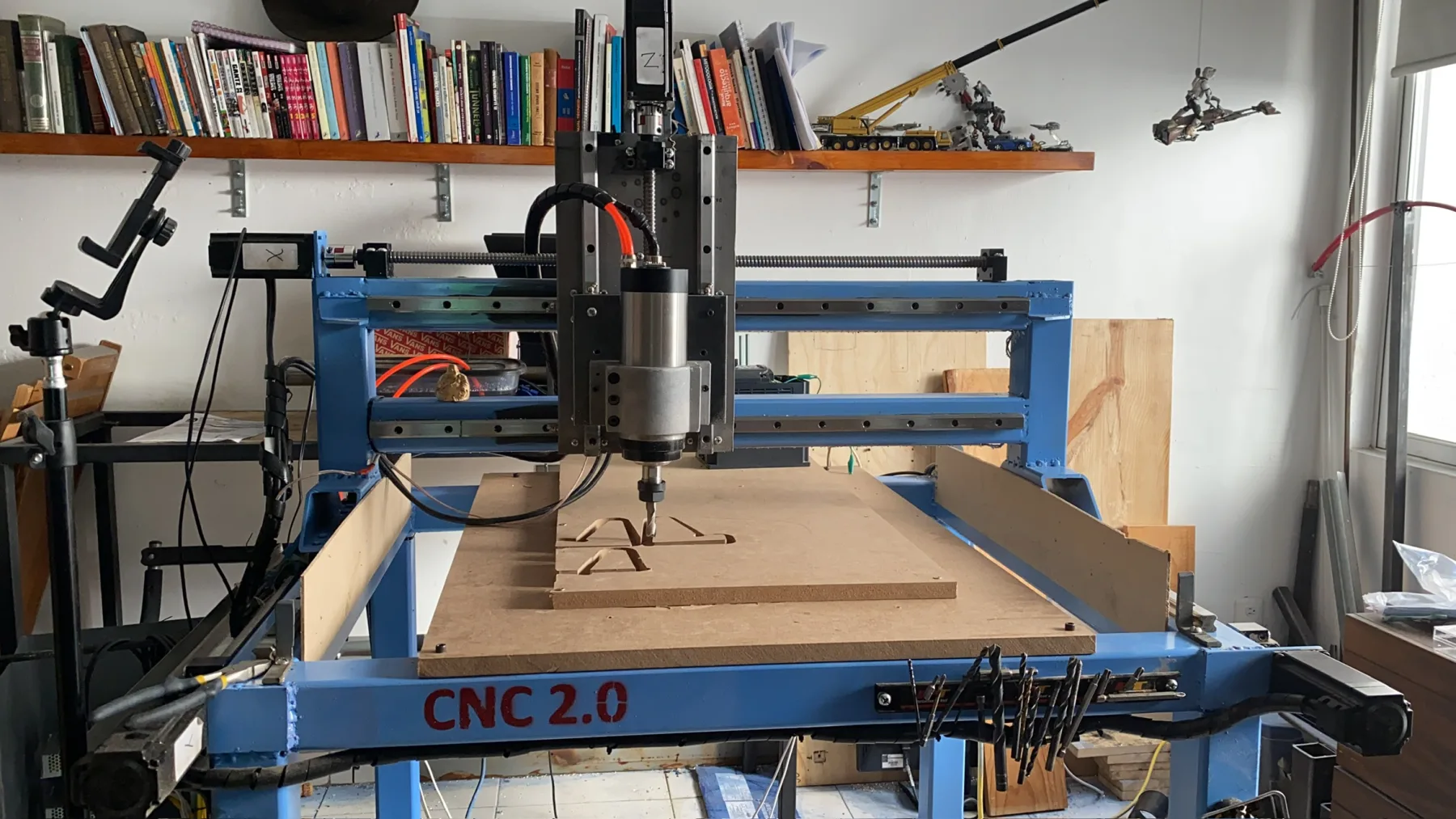 Completed three-axis CNC machine for aluminum machining